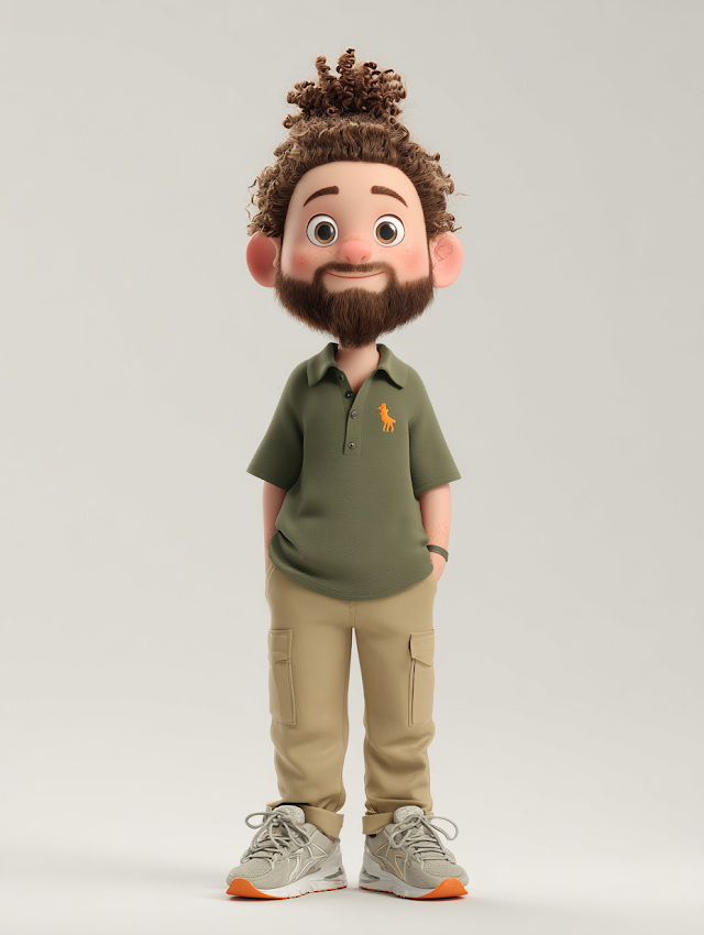 Adorable 3D Disney Pixar Style Toddler Character