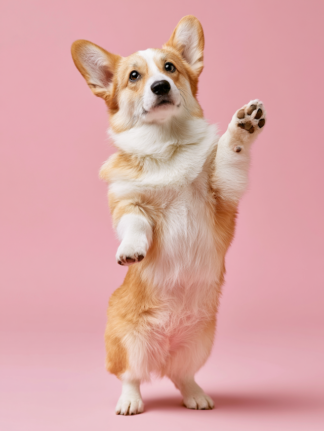 Adorable Pembroke Welsh Corgi Begging