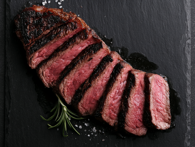 Artisan Grilled Steak Close-Up with Rosemary