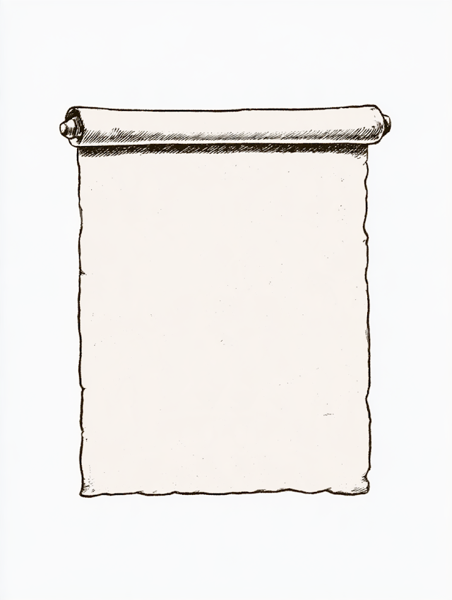 Blank Ancient Parchment Scroll