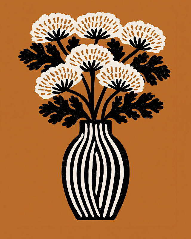 Boho Abstract Flower Vase