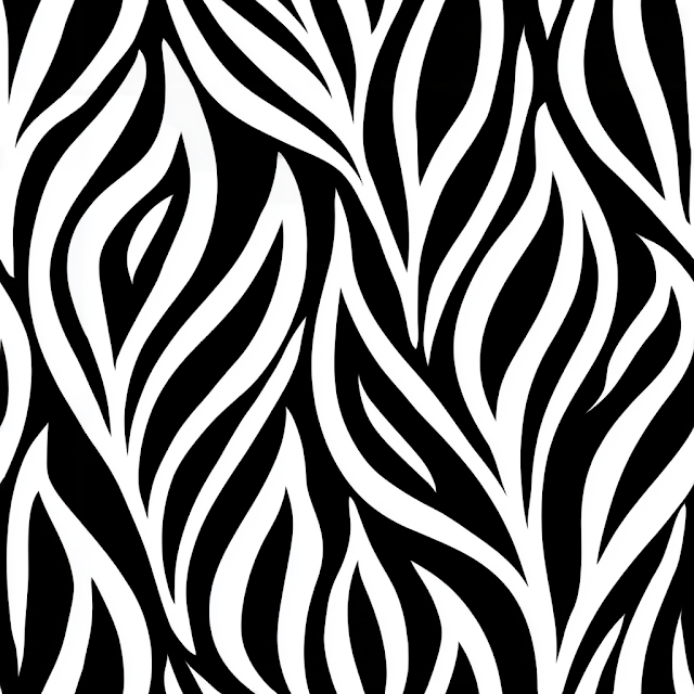 Bold Monochrome Botanical Pattern