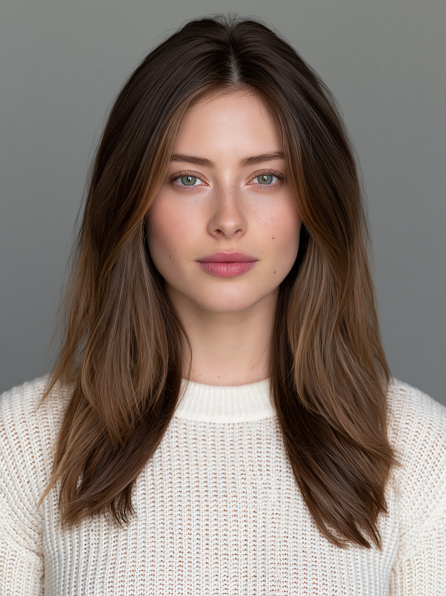 Calm Portrait of a Young American Woman