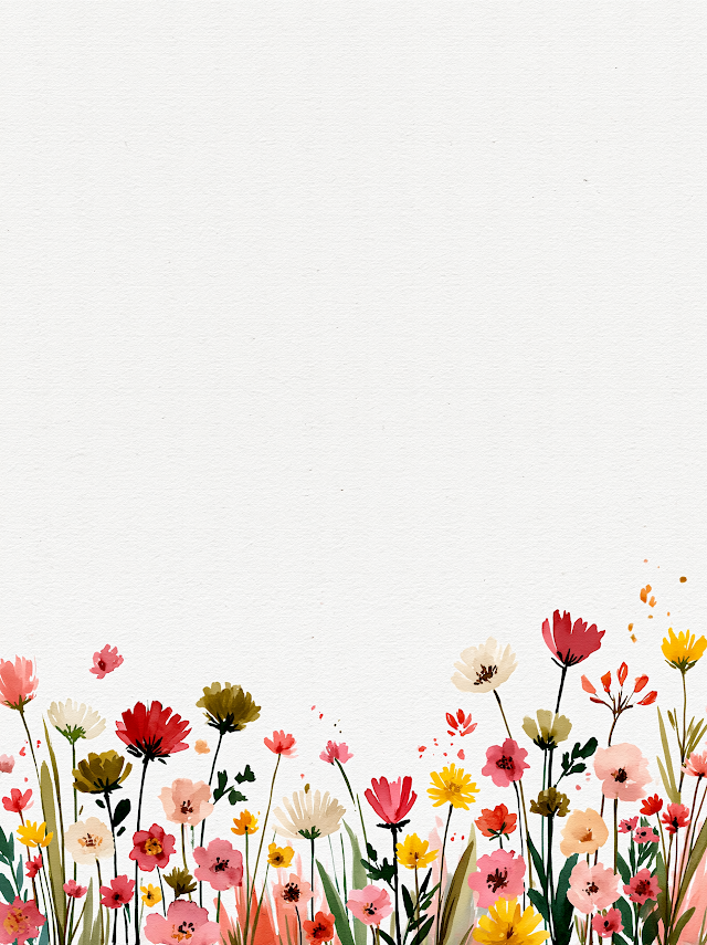 Charming Floral Watercolor Motif