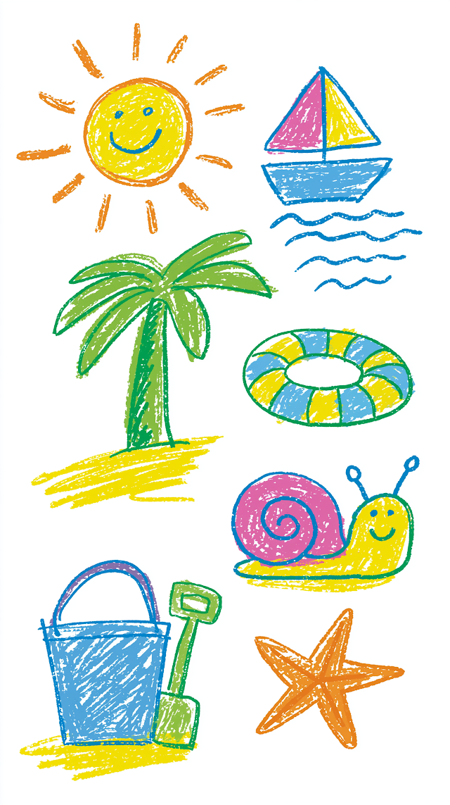 Charming Summer-Themed Sticker Set