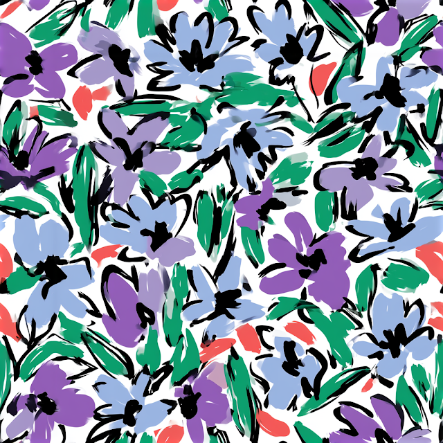 Cheerful Floral Seamless Pattern