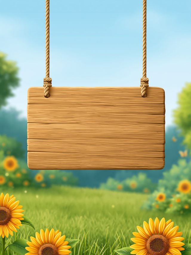 Cheerful Spring Festival Background with Sunflowers