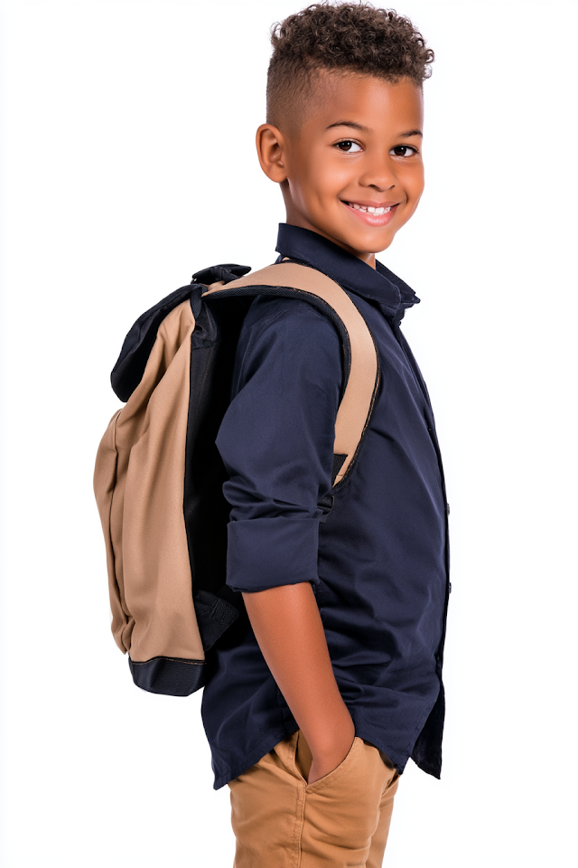 Cheerful Young Schoolboy Portrait