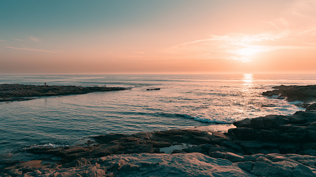 Cinematic Coastal Sunset Landscape