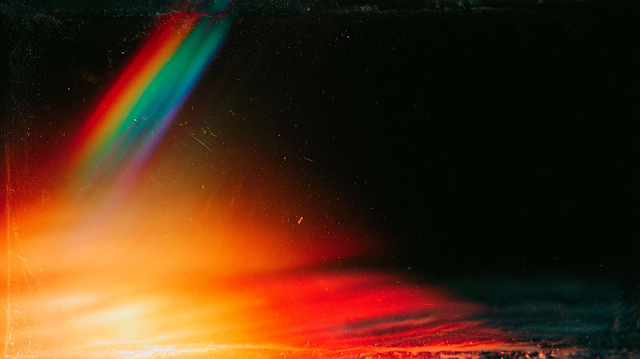 Cinematic Light Leak with Rainbow Prism
