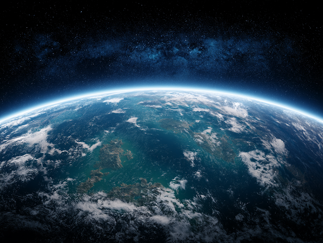 Cinematic View of Earth from Orbit