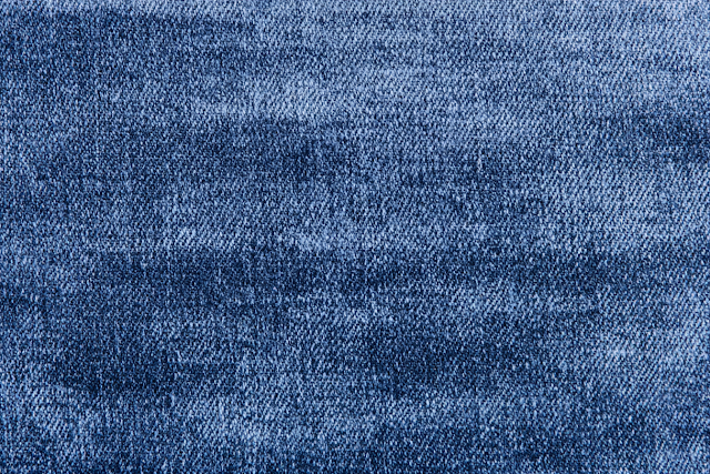 Close-Up of Dark Indigo Blue Denim Texture