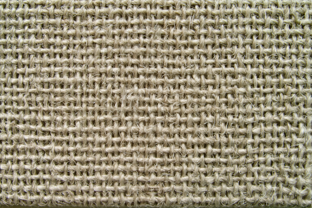 Close-Up of Natural Jute Burlap Fabric
