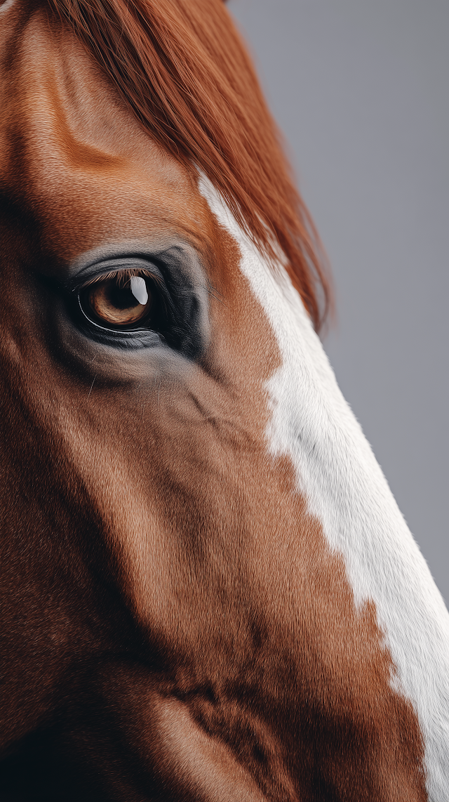 Close-Up Portrait of a Horse