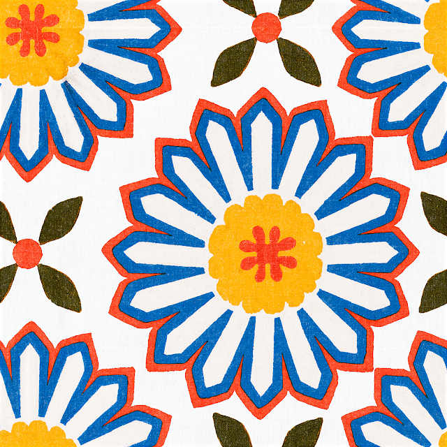 Colorful Shabby Chic Floral Pattern