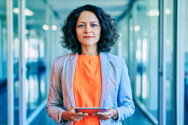 Confident Businesswoman in Modern Office