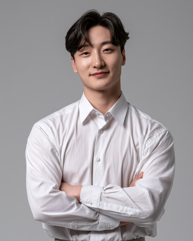 Confident Korean Male Educator Portrait