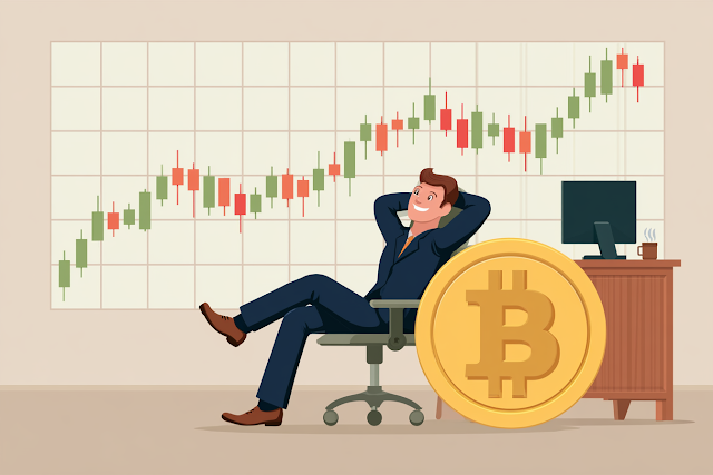 Confident Male Trader Relaxing in Modern Office
