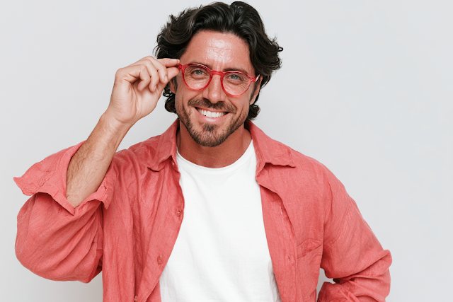 Confident Middle-Aged Man in Modern Casual Attire
