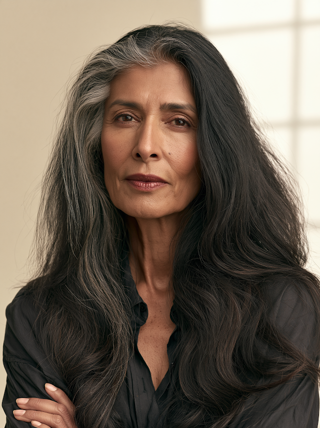 Confident Portrait of a 58-Year-Old Indian Woman