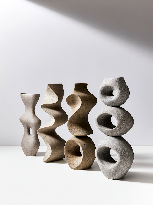 Contemporary Nordic Sculptures in Soft Natural Light