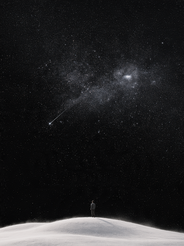 Cosmic Solitude: A Journey Through the Black Sky