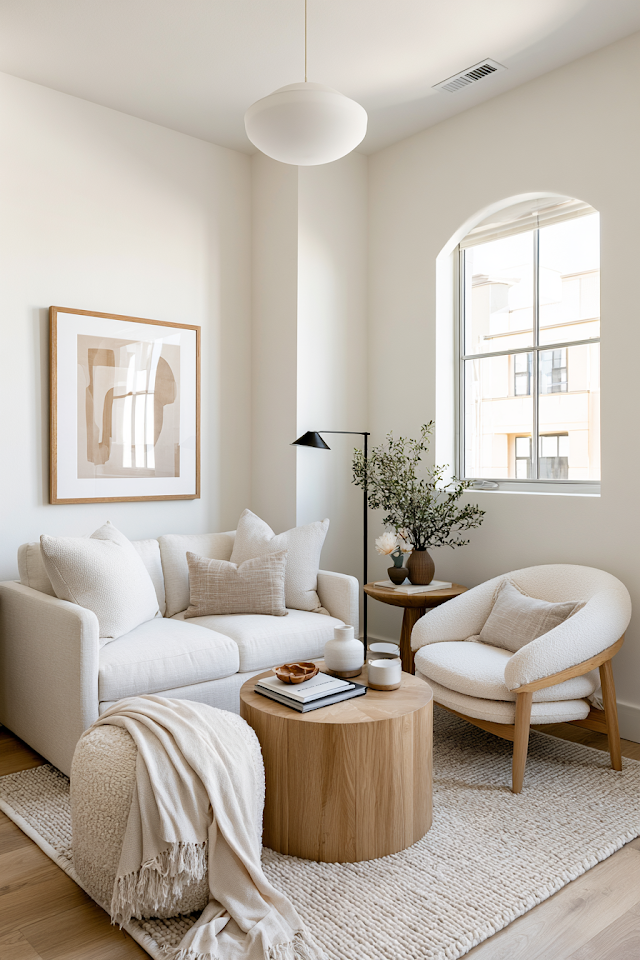Cozy Minimalist Living Room in Under 200 Square Feet