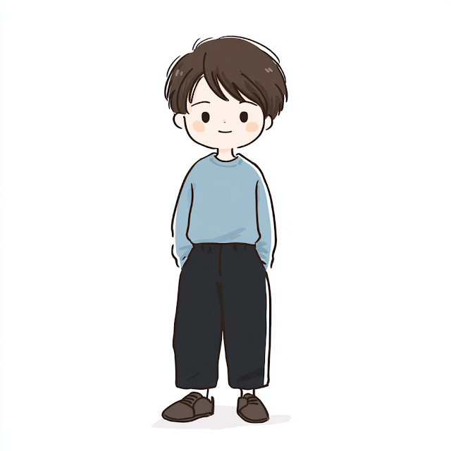 Cute Kawaii Boy Illustration