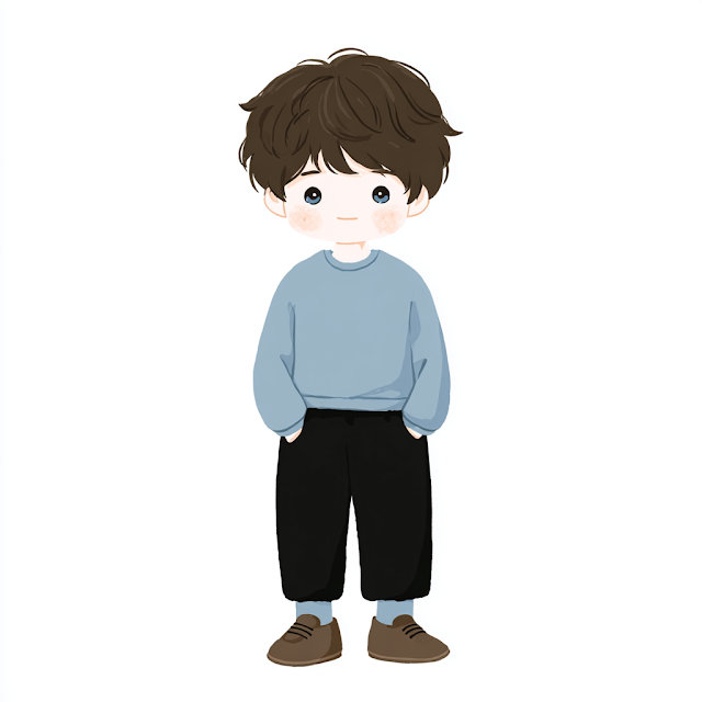 Cute Kawaii Boy Illustration