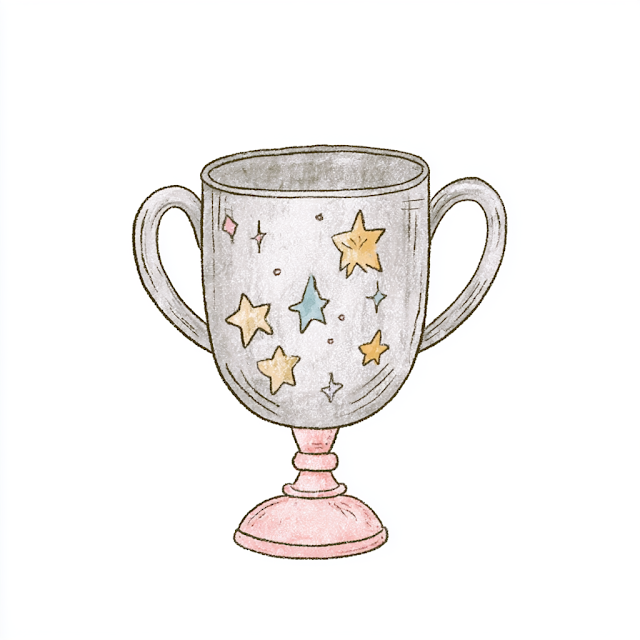 Cute Silver Trophy Cup for Music Recital