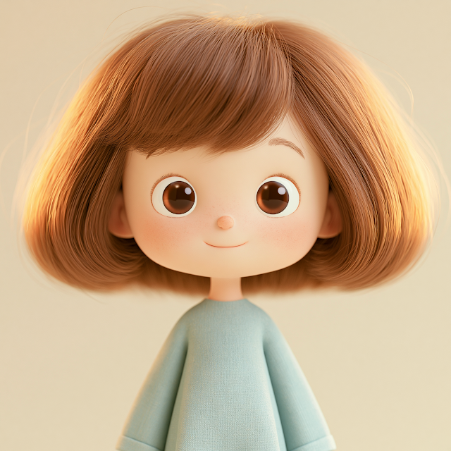 Cute Stylized Little Girl Character Design