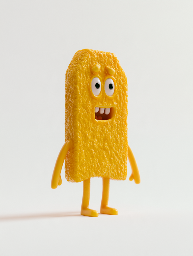 Cute Yellow SIM Card Character