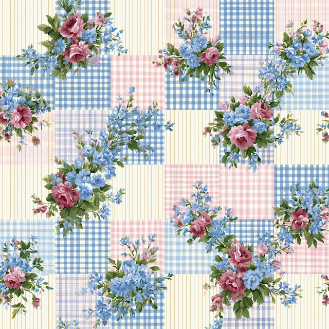 Delicate Floral Plaid Pattern