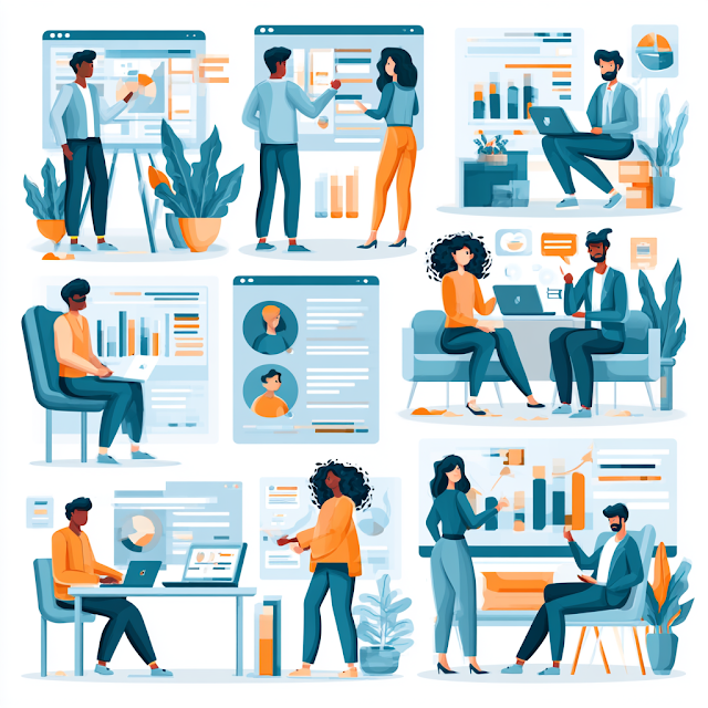 Diverse Business Team Collaboration and Analysis