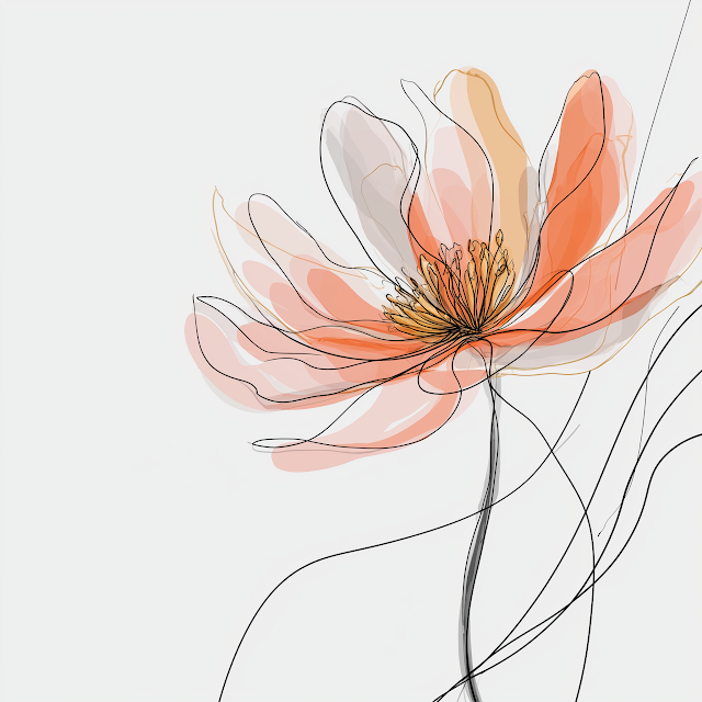 Dreamy Paradise Flower Illustration