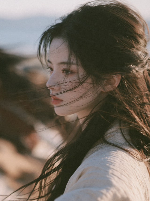 Dreamy Portrait of a Young Girl in Ethereal Light