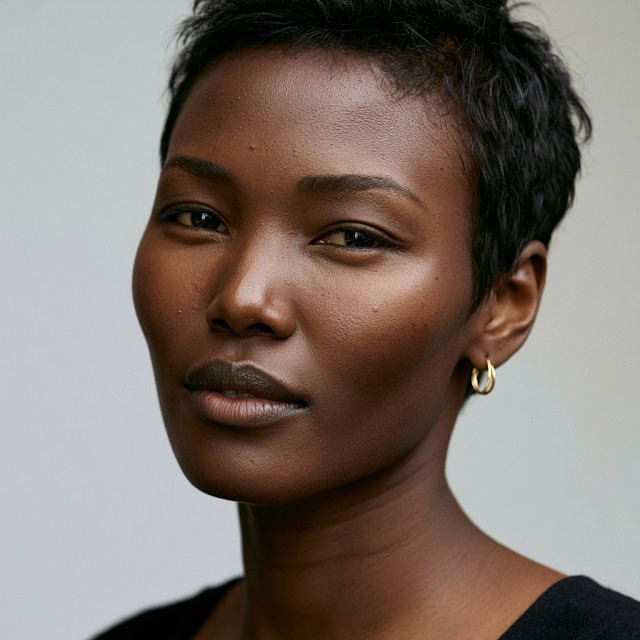 Elegant Asian Woman with Short Hair
