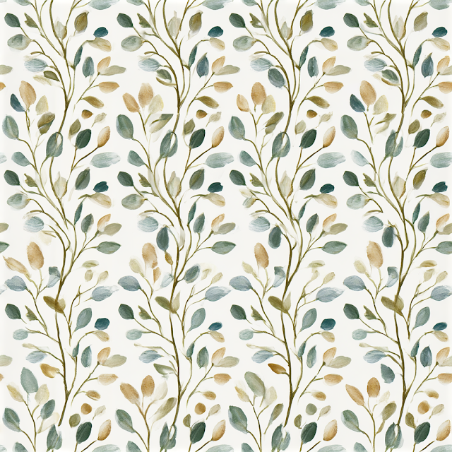 Elegant Botanical Wallpaper Pattern
