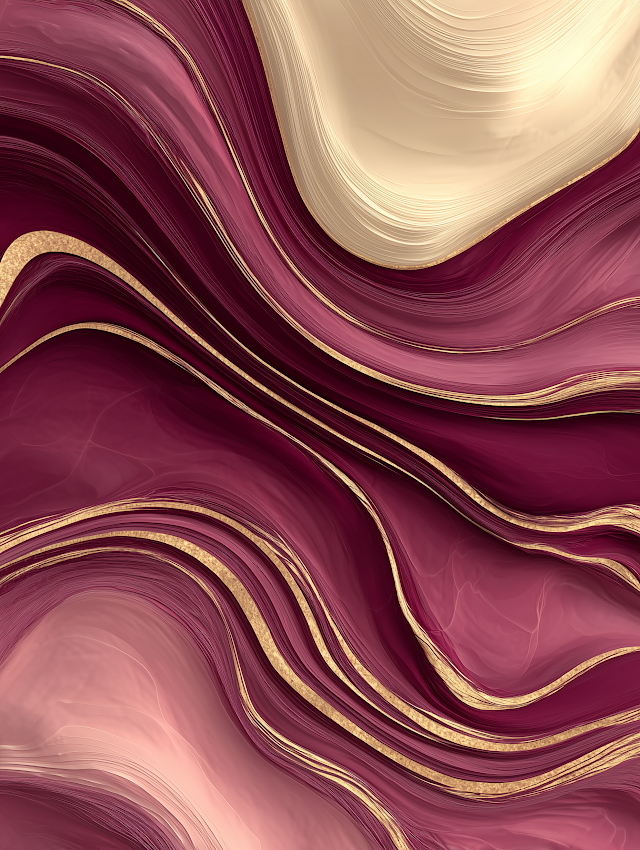 Elegant Burgundy Marble Abstract