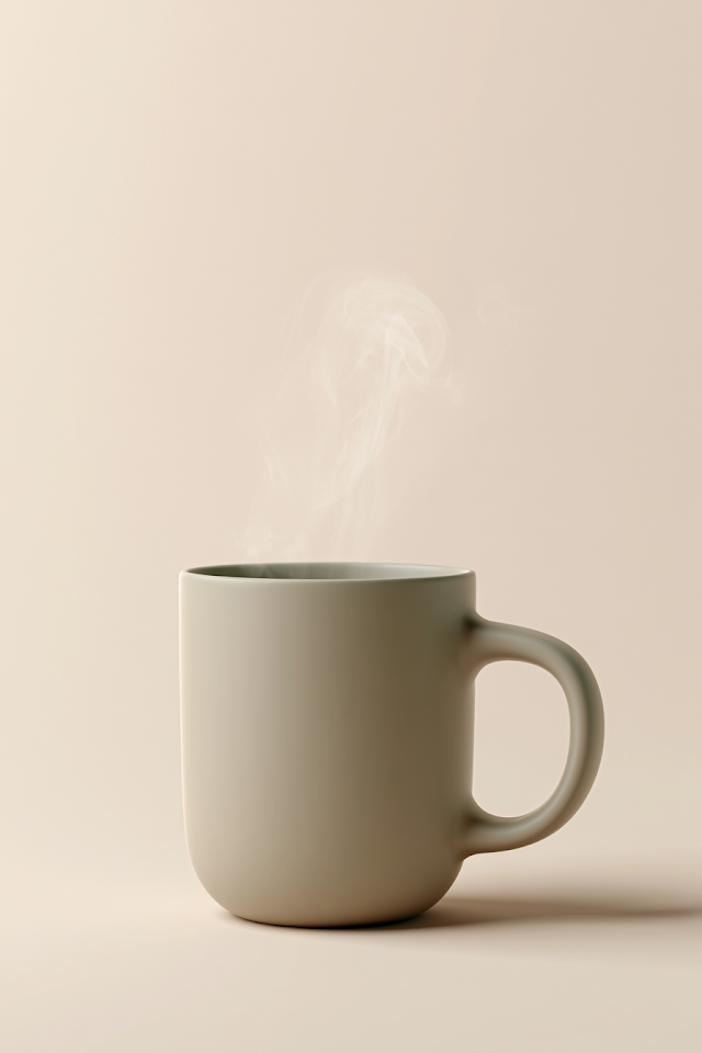 Elegant Ceramic Coffee Mug with Steam