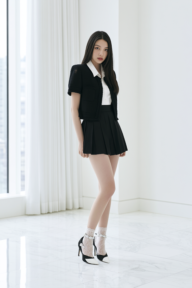 Elegant Chinese Woman in Modern Fashion