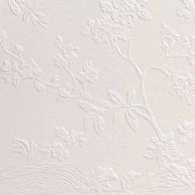 Elegant Embossed Botanical Wallpaper Texture