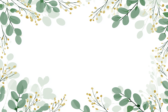 Elegant Eucalyptus Wedding Invitation Border