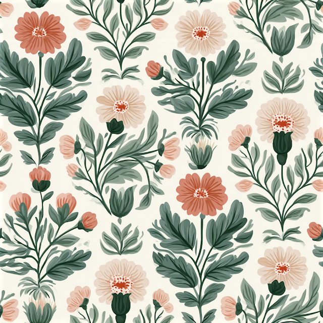 Elegant Floral Textile Pattern