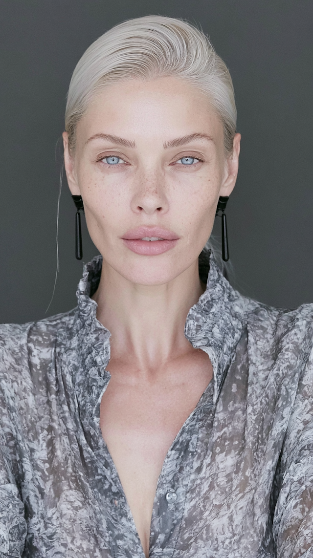 Elegant High Fashion Portrait of a Mature Woman