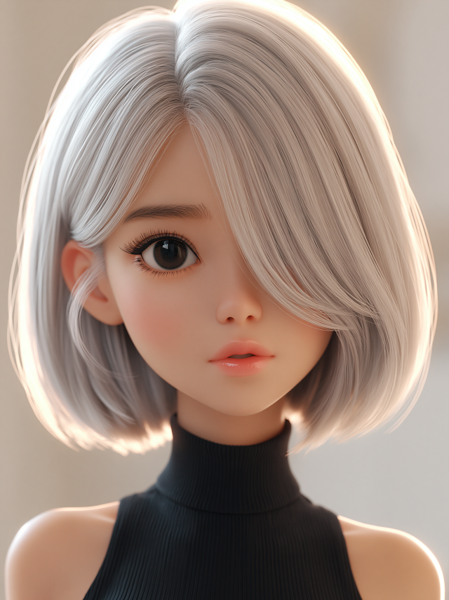 Elegant Korean Female Idol Portrait in Cinematic Style