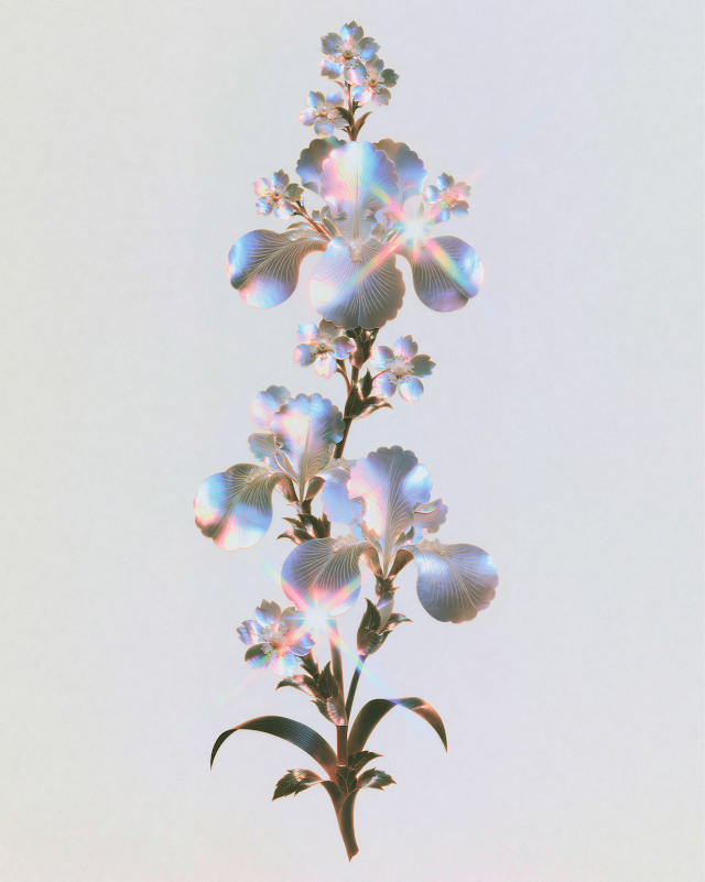 Elegant Korean Mother-of-Pearl Iris Design