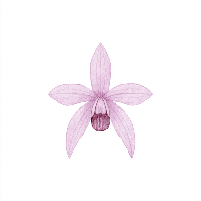 Elegant Minimalist Bletilla Striata Flower Icon