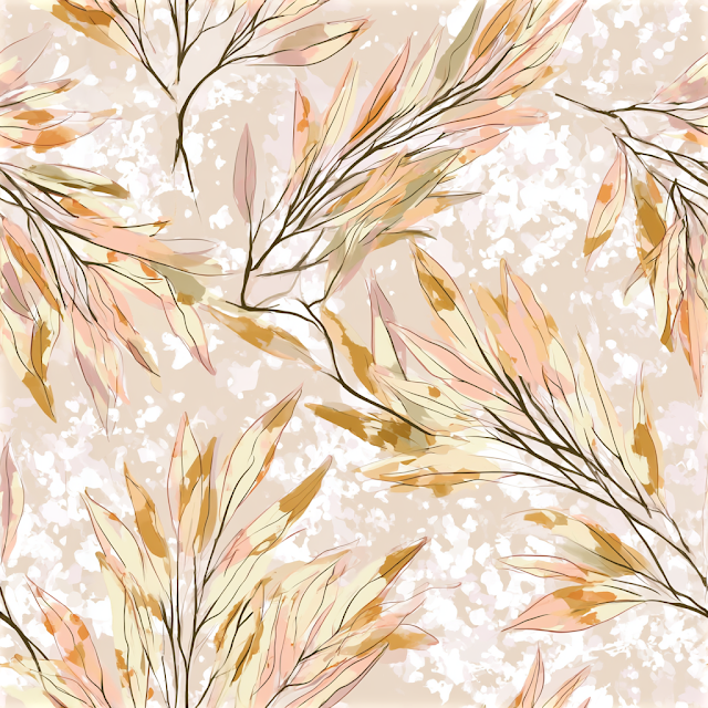 Elegant Olive Leaf Botanical Pattern
