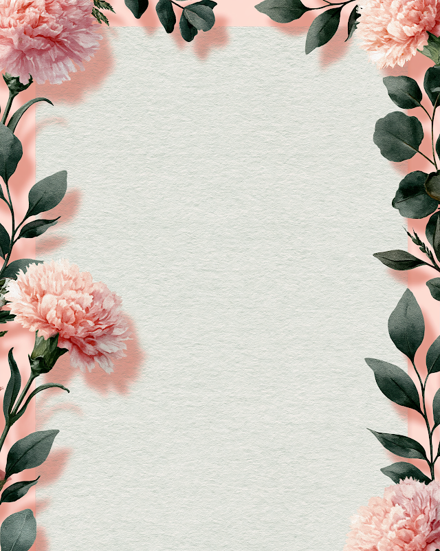 Elegant Pastel Watercolor Paper Background with Florals